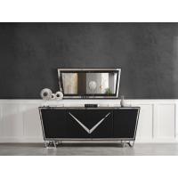 LOTUS METAL AYAKLI ŞÖMİNELİ SİYAH YEMEK ODASI 