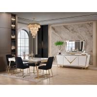 LOTUS METAL AYAKLI ŞÖMİNELİ YEMEK ODASI